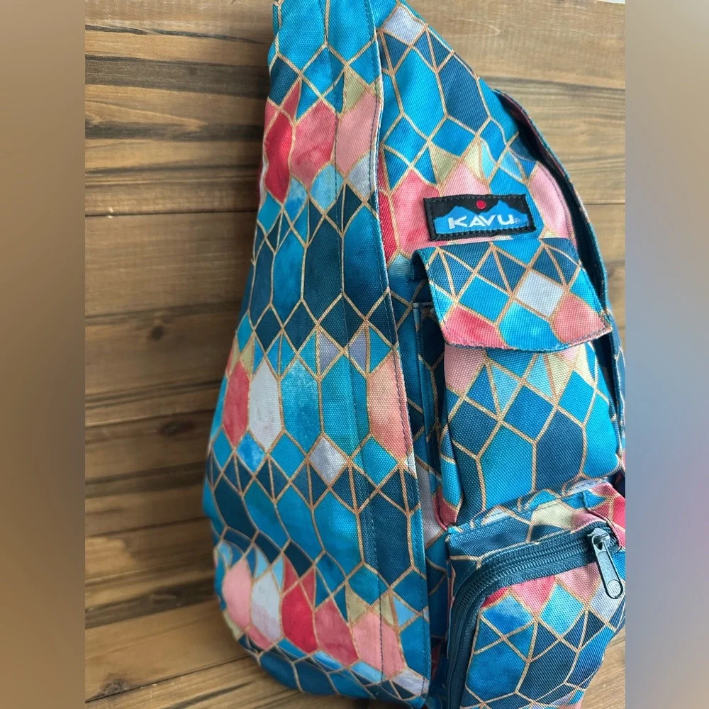 KAVU Stained Glass Rope Sling Crossbody & Wallet - Picture 2 of 14